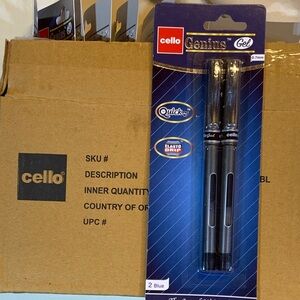 Cello Genius Gel Pens 0.7mm Blue Ink Box of 12 sets (P160)